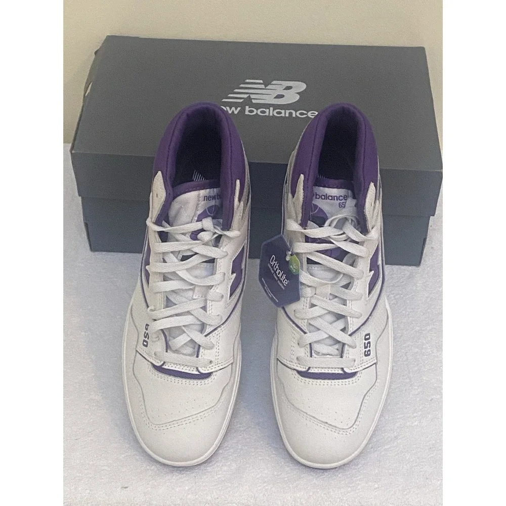 New Balance Men's 650R Interstellar Athletic Shoes‎ Sneakers White Purple Size 9